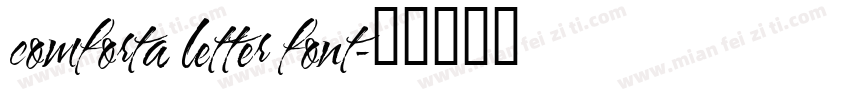 comforta letter font字体转换
